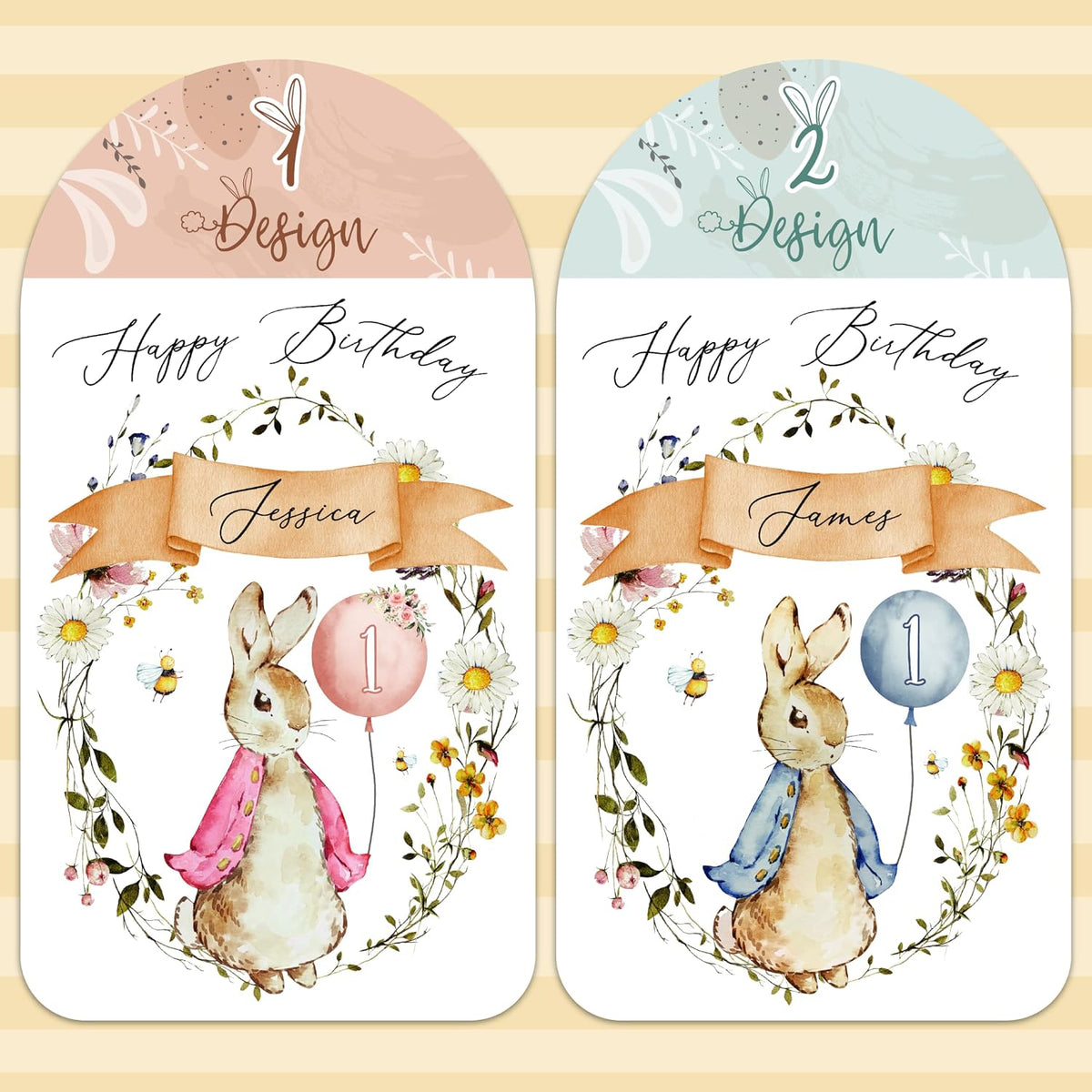 Personalized Bunny-Themed Gift Bags for Easter & Birthdays – Customizable Textile Pouches for Kids – Perfect for Party Favors, Gift Wrapping, and Special Occasions - Unique and Adorable Designs