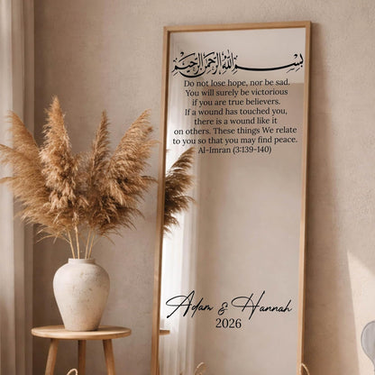 Personalized Welcome to Our Wedding Mirror Sign Decal DIY - Customized Bride and Groom Names - Lettering Elegant Happily Ever After Party Vinyl Sticker Wall Reception Decor