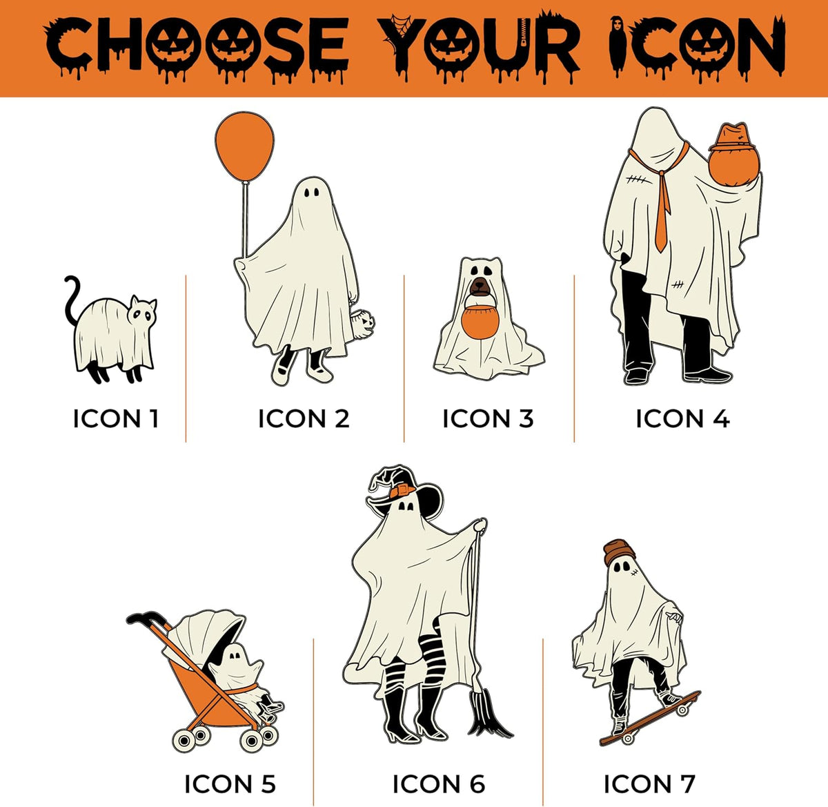 Personalized Halloween Ghost Family Acrylic Sign - Custom Name Spooky Decor for Mom Dad Kids Pets - Add Names & Choose Icons - Cute Haunted Scene Table Display for Fall Home Decoration Gift