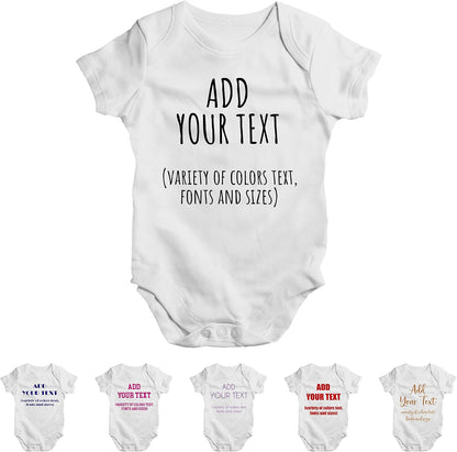UNIQUE CUSTOM GIFTS Customize Unisex Baby Onesie Beanies - Personalized Girl Boy Bodysuit Gift C03