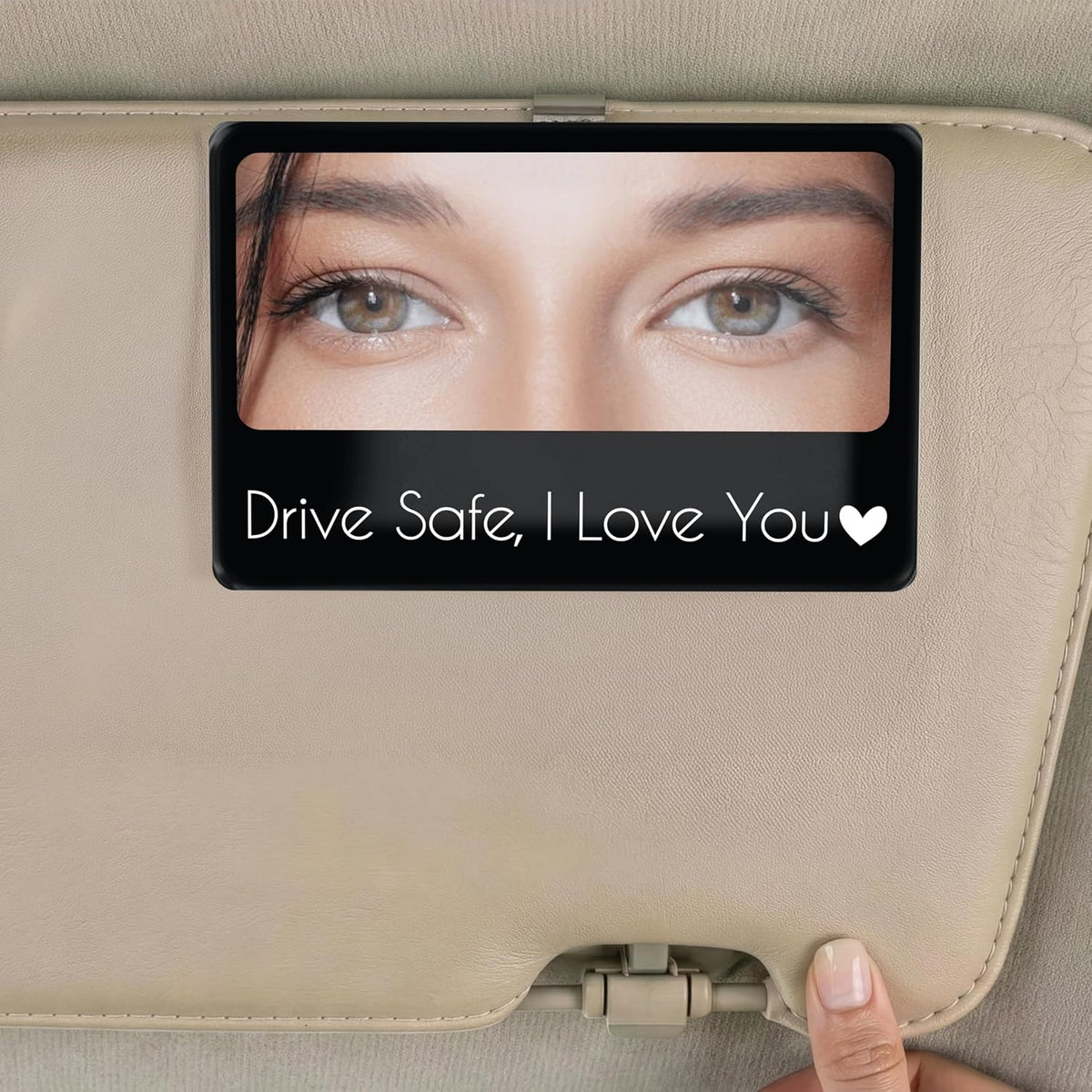 Personalized Car Visor Photo Clip – Custom Acrylic Picture Holder with Text, Gift for Dad, Mom, Husband, Wife, or Girlfriend