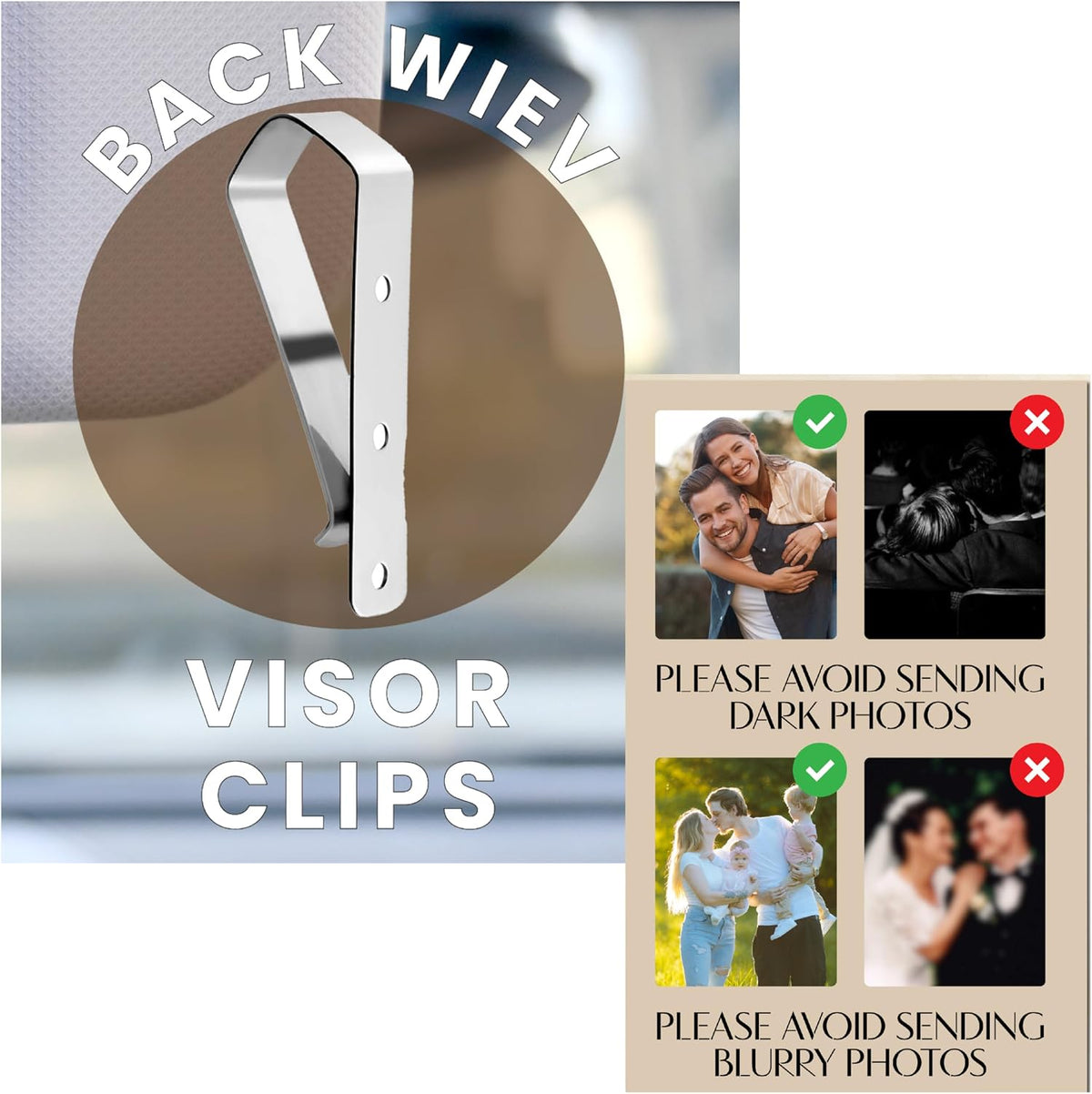 Personalized Cowboy Horseshoe Car Visor Clip – Custom Photo & Message Gift for Dad – Drive Safe Daddy – Cute Father’s Day Car Accessory from Kids – Best Dad Ever