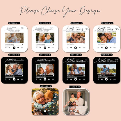 Custom Baby Heartbeat Music Fridge Magnet with Ultrasound Photo and Name