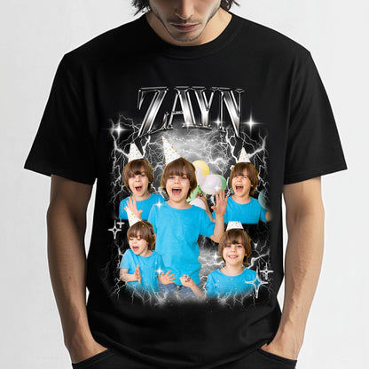 Customize Bootleg Rap Tee with Face & Text - Funny T-Shirt Gift for Boyfriend & Girlfriend