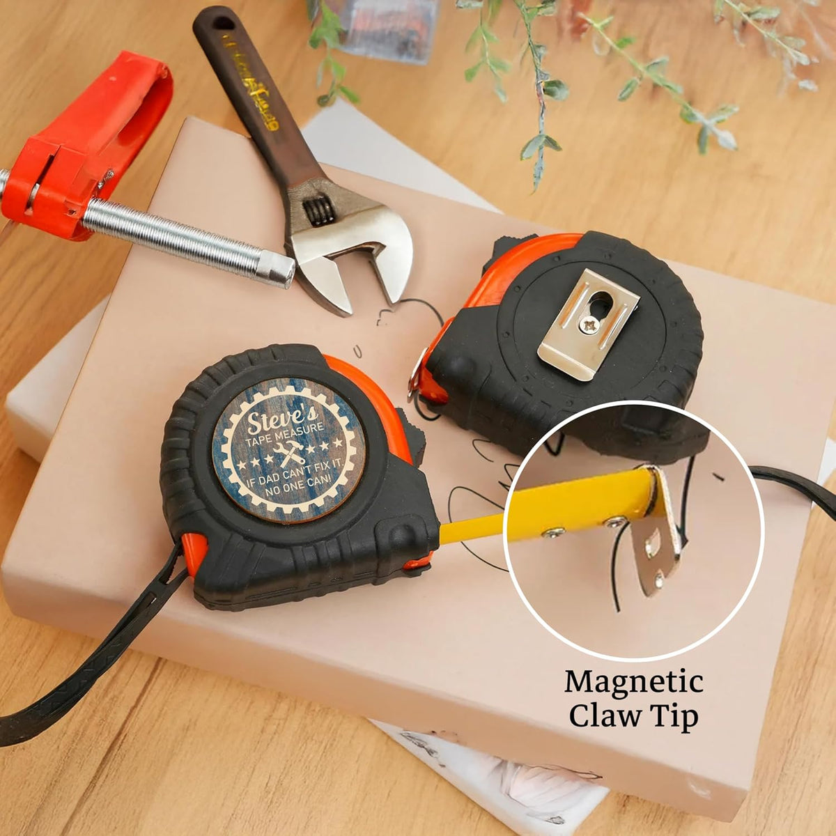 Personalized Tape Measure Gift for Dad – No One Measures Up Design with Custom Name – Funny Father’s Day or Birthday Gift from Kids, Daughter, Son – Unique Gift Idea for Husband, Grandpa, Papa