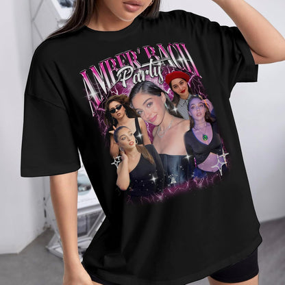 Customize Your Own Bootleg Rap Tee - Personalized Your Text and Face Photo - Custom Garphic Vintage Gift T-Shirts for Girlfriend & Boyfriend, Valentines Day, Christmas, Birthday Black
