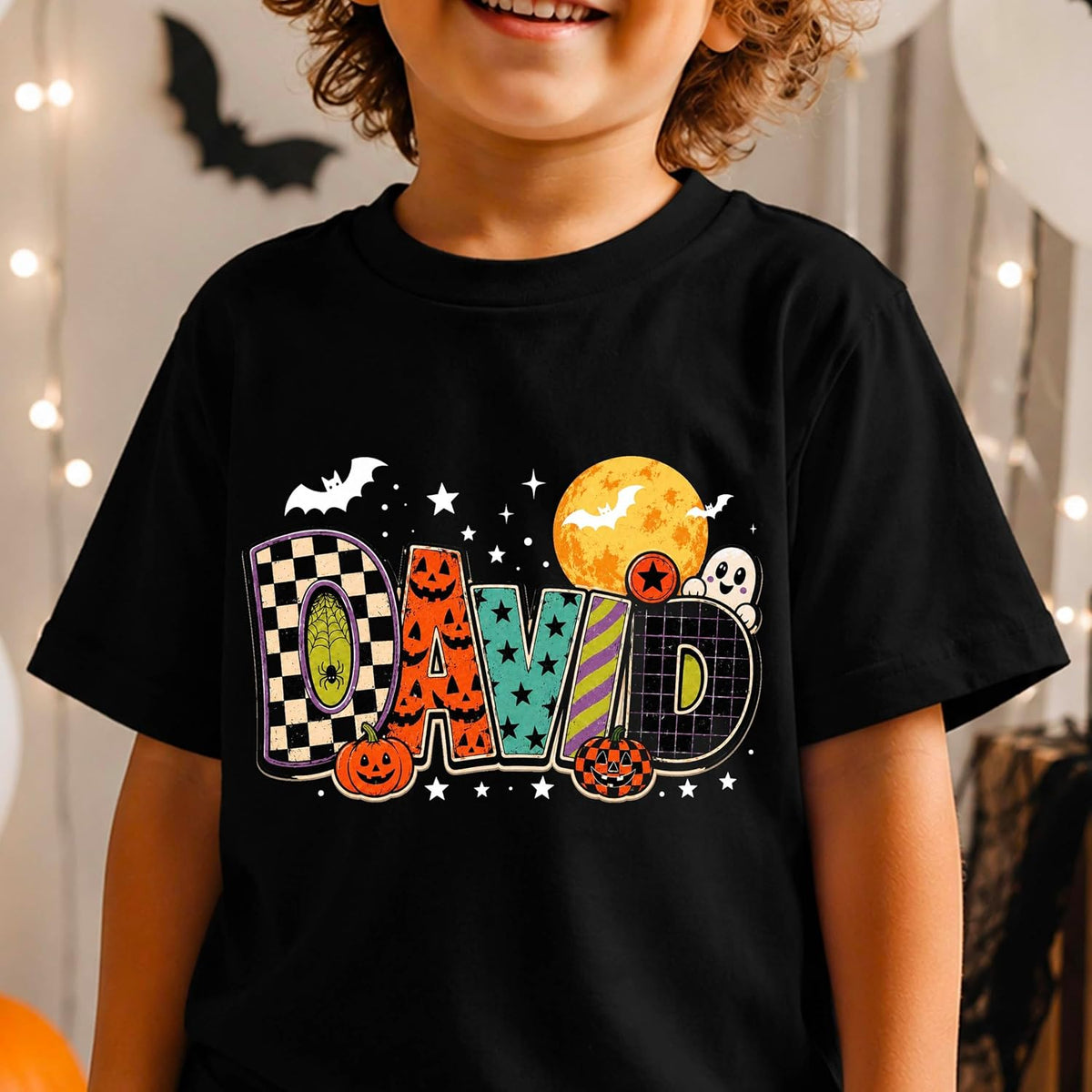Halloween Custom Name Little Pumpkin Witch Youth Costume Shirt, Spooky Ghost Tee