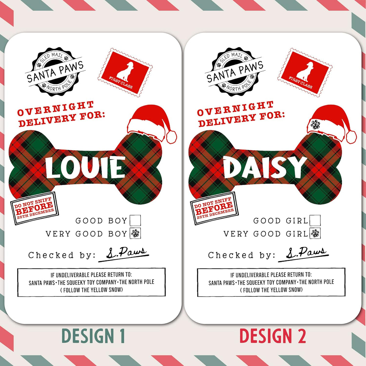 Personalized Pet Christmas Santa Sack, Custom Holiday Gift Bag for Dogs