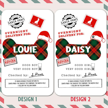 Personalized Pet Christmas Santa Sack, Custom Holiday Gift Bag for Dogs