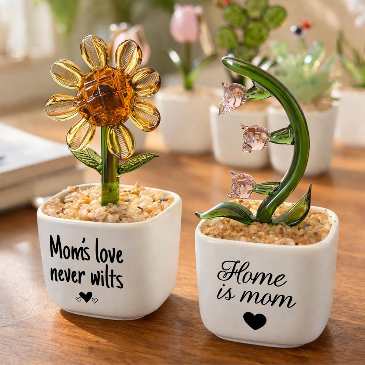 Personalized Grandma Gift - Custom Flower Pot with Names - Ceramic Planter Gift for Mom, Grandma's Garden for Grandma