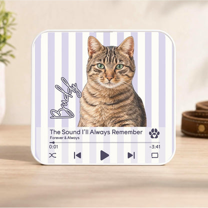 Custom Baby Heartbeat Music Fridge Magnet with Ultrasound Photo and Name