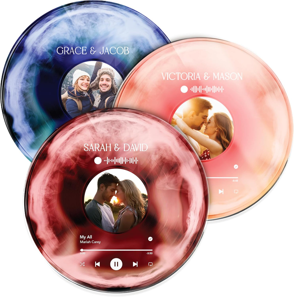 Personalized Vinyl Record with Photo, Custom Song Plaque Couple Gift