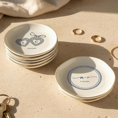 Personalized Ring Dish with Name, Custom Jewelry Tray Gift for Women, Bridesmaids, Mom, Grandma, or Best Friends