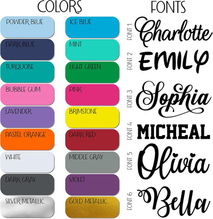 Personalized Name Wall Vinyl Decal, Custom Wall Art for Nursery and Bedroom