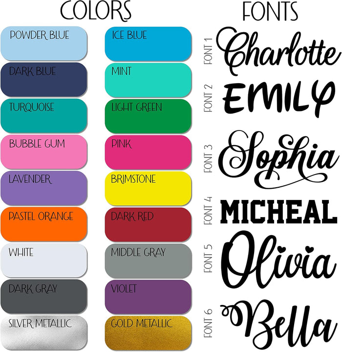 Personalized Name Wall Vinyl Decal, Custom Wall Art for Nursery and Bedroom