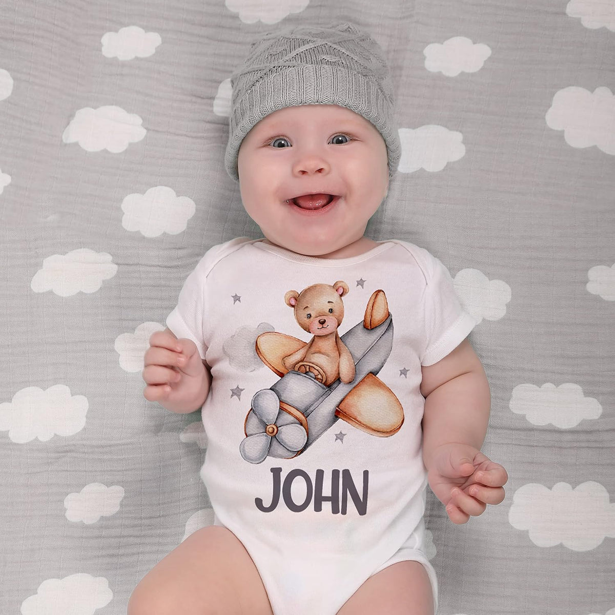 Personalized Baby Onesie with Name, Custom Funny Bodysuit Gift for Boy Girl
