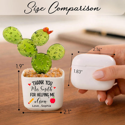 Personalized Grandma Gift - Custom Flower Pot with Names - Ceramic Planter Gift for Mom, Grandma's Garden for Grandma