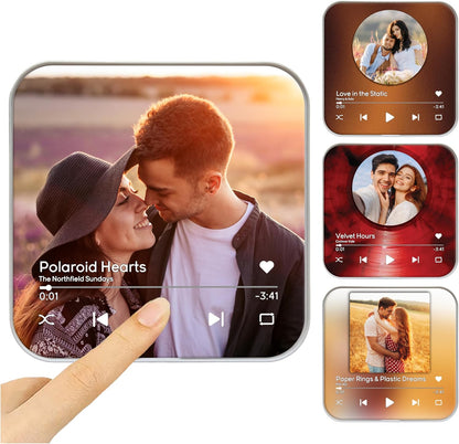 Personalized Music Fridge Magnet with Photo, Custom Song