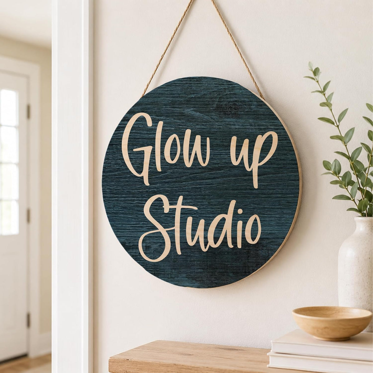 Personalized Welcome Wood Sign for Wall, Custom Family Home Farmhouse Decor