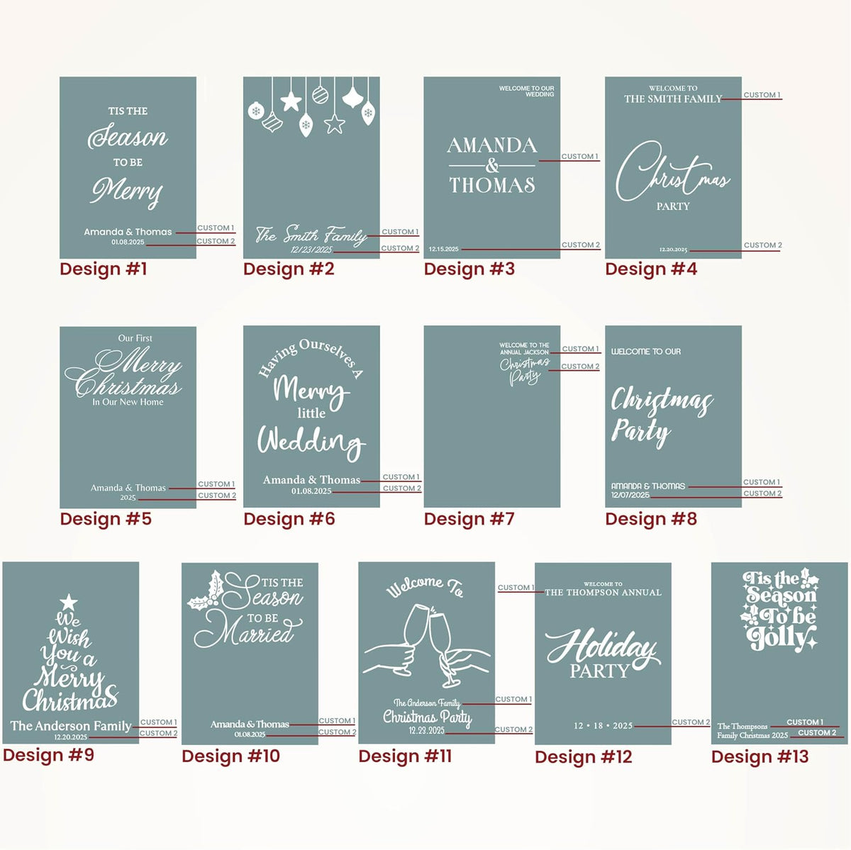 Personalized Welcome to Our Wedding Mirror Sign Decal DIY - Customized Bride and Groom Names - Lettering Elegant Happily Ever After Party Vinyl Sticker Wall Reception Decor