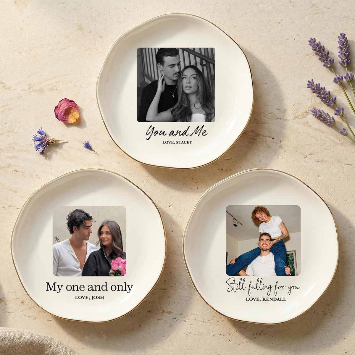 Personalized Ring Dish with Name, Custom Jewelry Tray Gift for Women, Bridesmaids, Mom, Grandma, or Best Friends