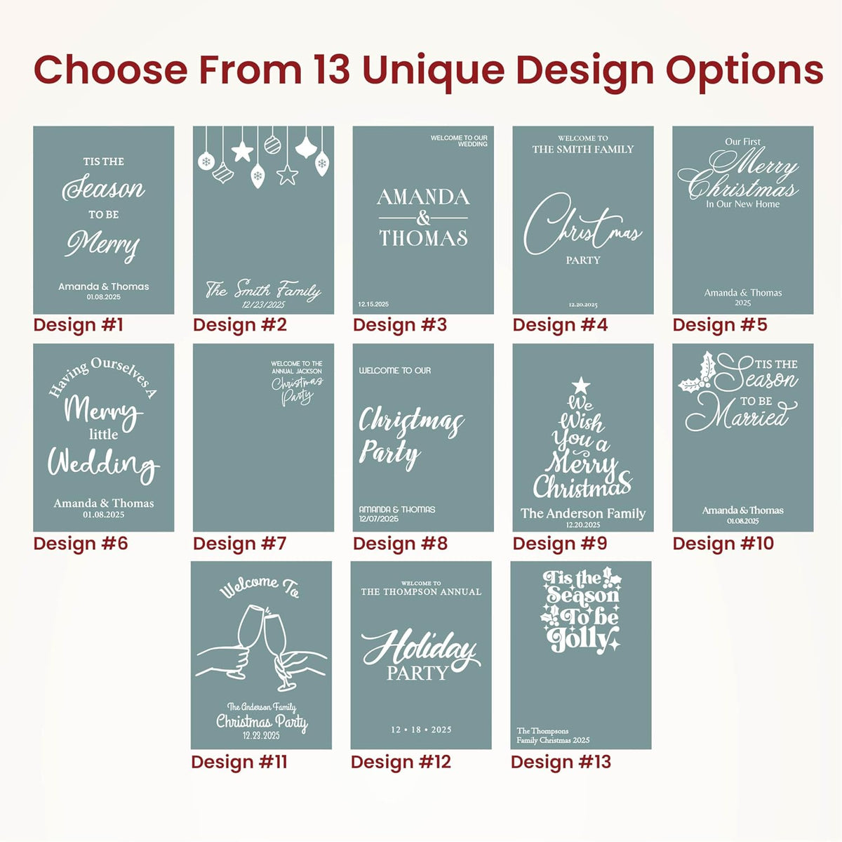 Personalized Welcome to Our Wedding Mirror Sign Decal DIY - Customized Bride and Groom Names - Lettering Elegant Happily Ever After Party Vinyl Sticker Wall Reception Decor