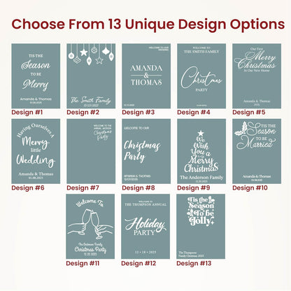 Personalized Welcome to Our Wedding Mirror Sign Decal DIY - Customized Bride and Groom Names - Lettering Elegant Happily Ever After Party Vinyl Sticker Wall Reception Decor