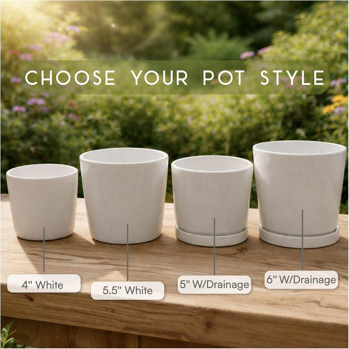 Zexpa Apparel Personalized Flower Pot for Grandma, Mom or Nana, Custom Birth Month Flower Planter with Names, Unique, Mother’s Day, Birthday or Holiday Present, Ceramic Pot