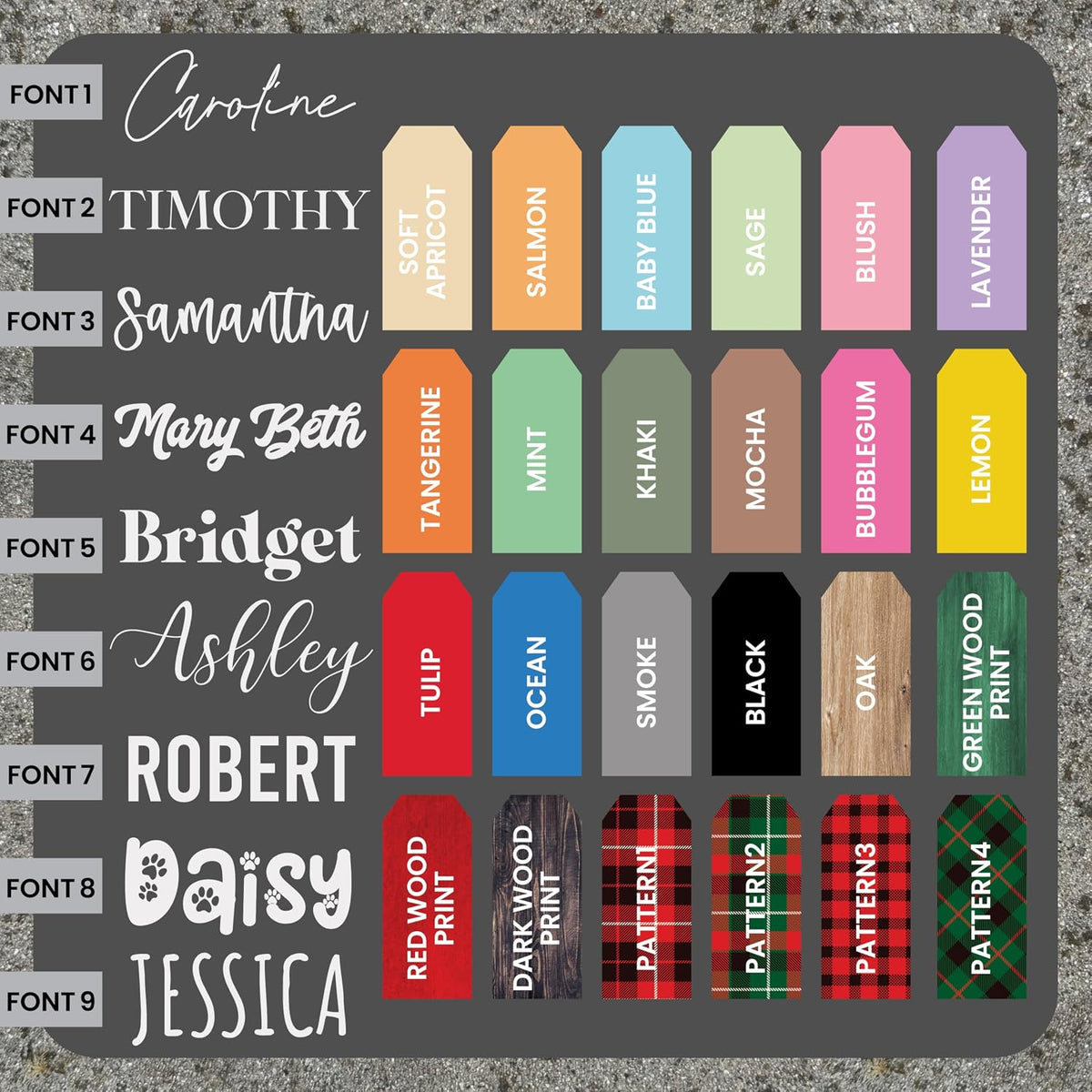 Zexpa Apparel Personalized Acrylic Gift Tags - Custom Name Tags in Multiple Colors & Patterns, Gift for Mom, Weddings, Holidays - Personalization for Christmas, Birthdays, Parties, Baby Showers