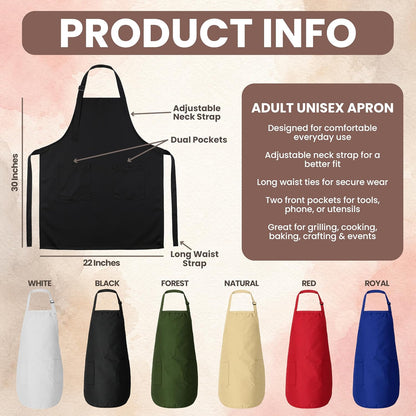 Zexpa Apparel Personalized Bakery Apron for Women with Custom Name and Logo Design, Adjustable Baking Apron