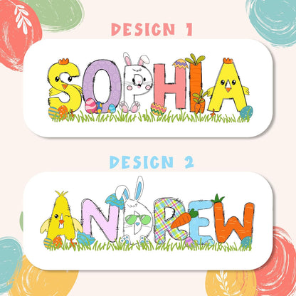 Personalized Easter Egg Hunt Tote Bag with Name, Custom Boys and Girls Gift