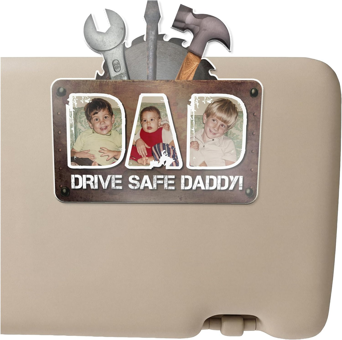 Personalized Car Visor Photo Clip – Custom Acrylic Picture Holder with Text, Gift for Dad, Mom, Husband, Wife, or Girlfriend