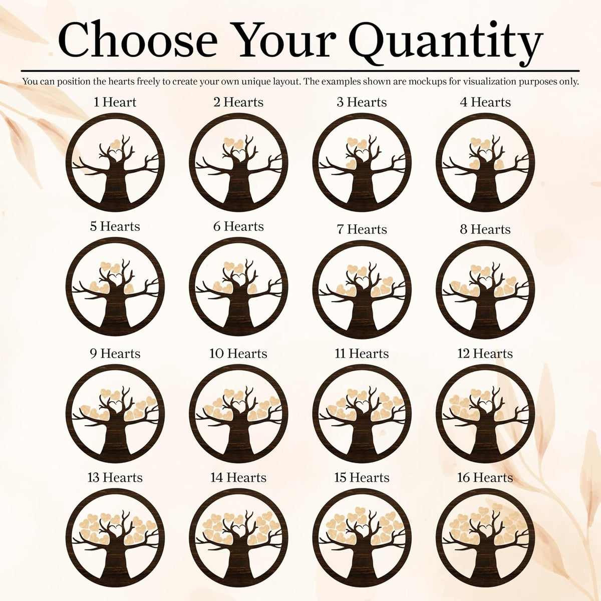 Personalized Family Tree Name Sign with Wooden Hearts – Custom Printed Acrylic & Wood Round Plaque with Stand – Unique Gift for Parents, Grandparents, Anniversary, Christmas, or Home Décor