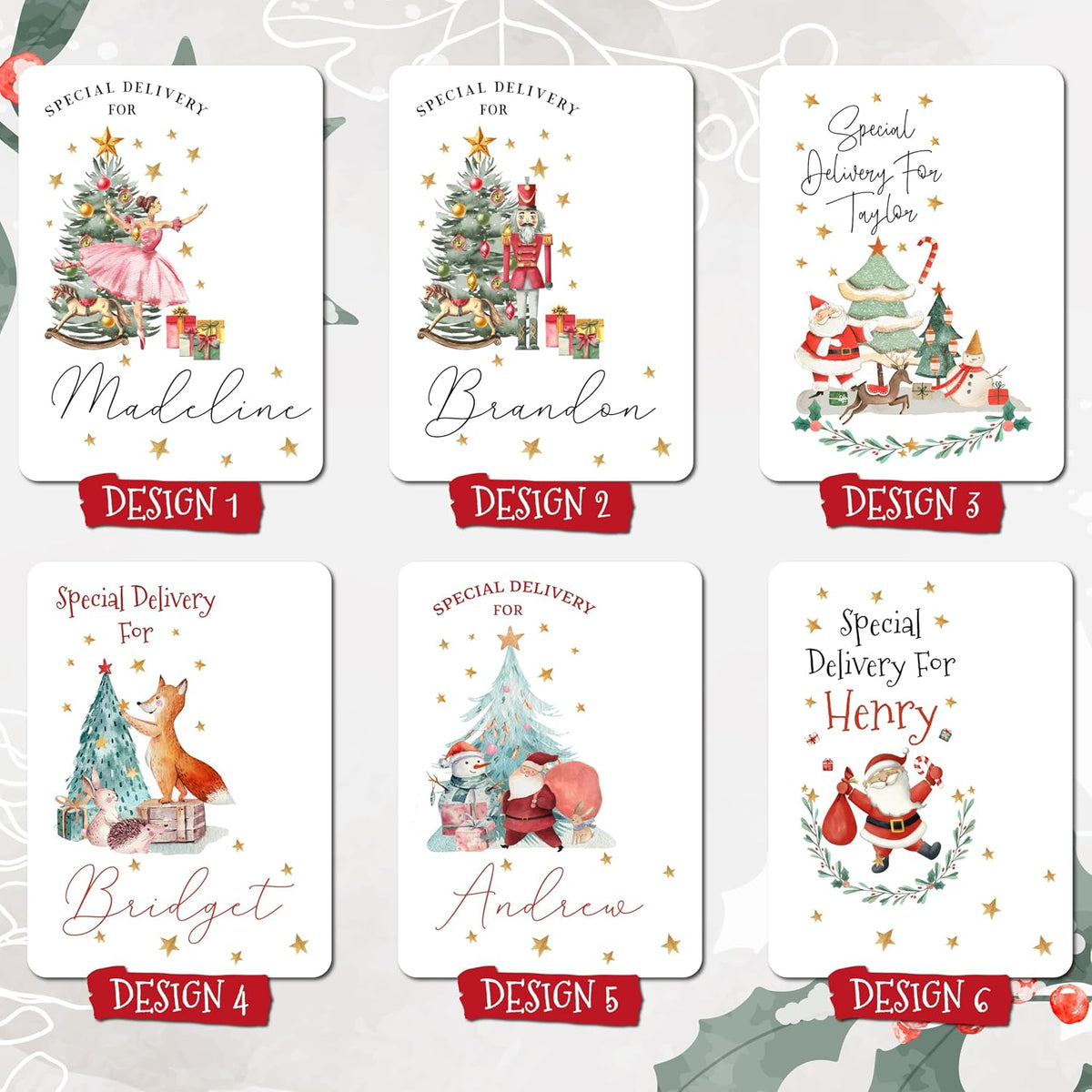 Personalized Christmas Stocking with Name - Custom Stocking - Choose Different Designs - Christmas Decorations Special Delivery for Family & Friends Gift for Girlfriend & Boyfriend
