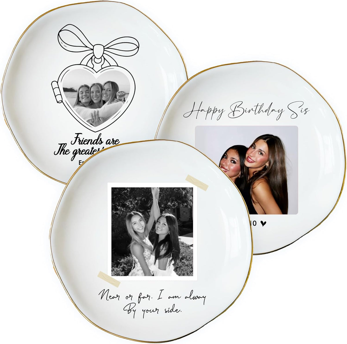 Personalized Ring Dish with Name, Custom Jewelry Tray Gift for Women, Bridesmaids, Mom, Grandma, or Best Friends
