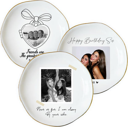 Personalized Ring Dish with Name, Custom Jewelry Tray Gift for Women, Bridesmaids, Mom, Grandma, or Best Friends