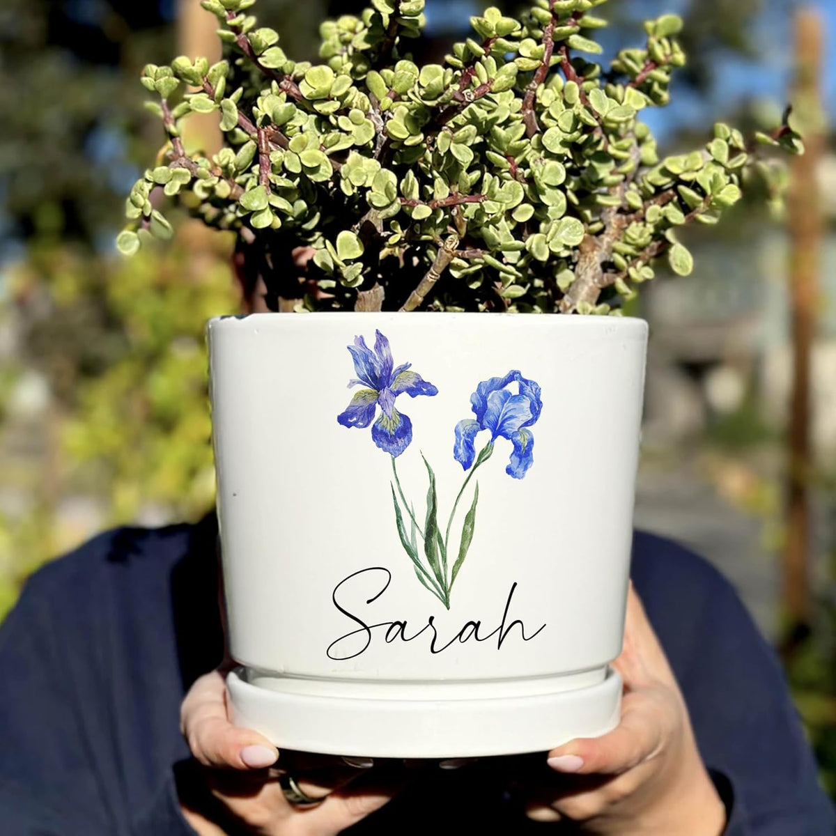Personalized Grandma Gift - Custom Flower Pot with Names - Ceramic Planter Gift for Mom, Grandma's Garden for Grandma