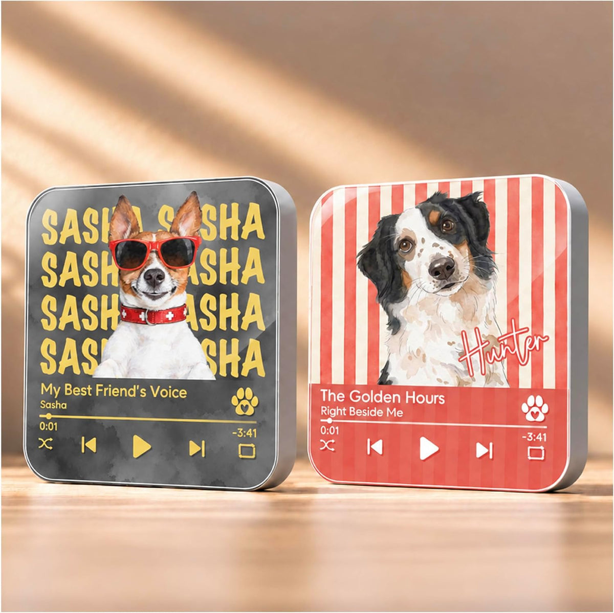 Custom Baby Heartbeat Music Fridge Magnet with Ultrasound Photo and Name