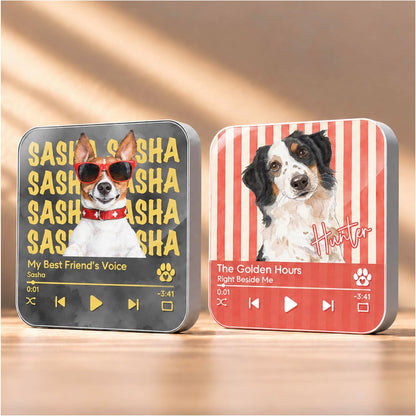 Custom Baby Heartbeat Music Fridge Magnet with Ultrasound Photo and Name