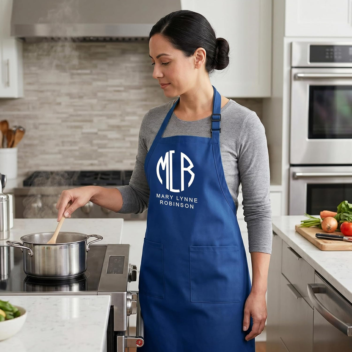 Zexpa Apparel Personalized Bakery Apron for Women with Custom Name and Logo Design, Adjustable Baking Apron