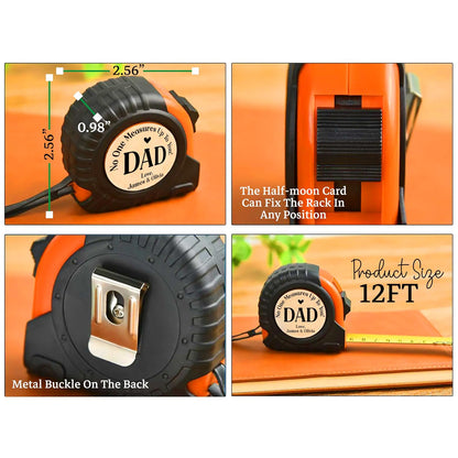 Personalized Photo Tape Measure for Dad, Father's Day Present from Daughter Son Wife Kids
