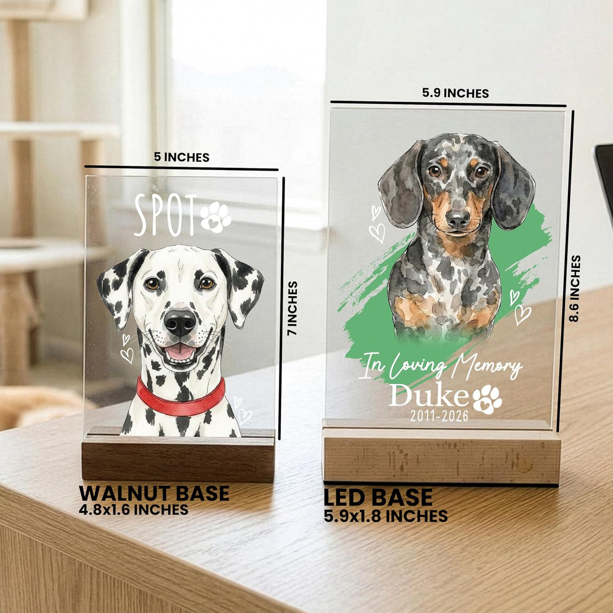 Personalized Pet Photo LED Sign Acrylic, Custom Dog or Cat Portrait Night Light Sign Only, Choose LED Base in Customization, Valentine’s Day Gift for Pet Lovers, Memorial Decor
