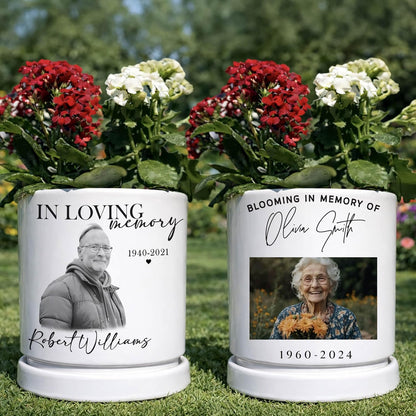 Zexpa Apparel Personalized Flower Pot for Grandma, Mom or Nana, Custom Birth Month Flower Planter with Names, Unique, Mother’s Day, Birthday or Holiday Present, Ceramic Pot
