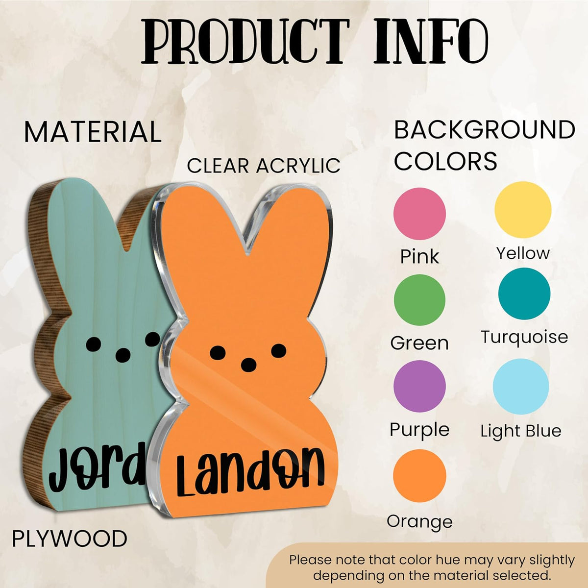 Personalized Easter Bunny Name Sign, Custom Toddler Table Decor Spring Gift