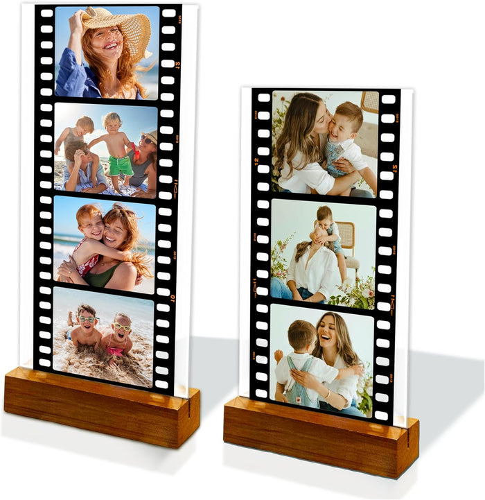 Custom Photo Film Strip Acrylic Plaque - Personalized Picture Display Camera Roll Sign for Mother, Couples - Unique Keepsake Gift for Mothers Day, Christmas, Valentines Day, Birthday