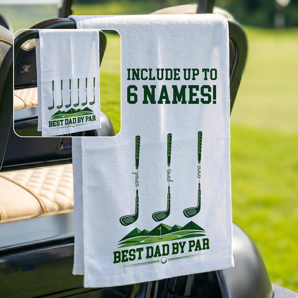 Zexpa Apparel Custom Pet Golf Towel – Personalized Golf Club Towel with Your Dog or Cat Photo & Name – Unique Pet Lover Golf Accessory Gift for Golfers & Pet Owners