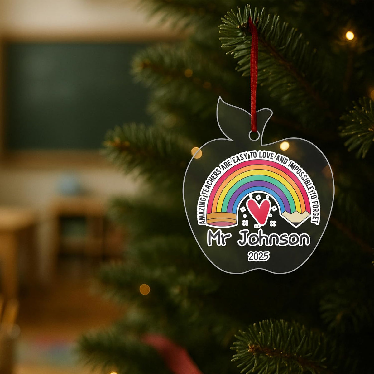 Personalized Uniform Christmas Ornaments for Nurse Doctor Vet Police Firefighter – Custom Acrylic Name Tag Occupation-Themed Xmas Tree Decorations for Family