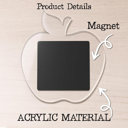 Personalized Teacher Apple Magnet with Student Names, Custom Classroom Gift