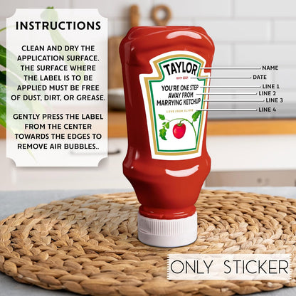Personalized Food Label Stickers with Name, Custom Funny Kitchen Gift