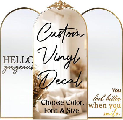 Personalized Welcome to Our Wedding Mirror Sign Decal DIY - Customized Bride and Groom Names - Lettering Elegant Happily Ever After Party Vinyl Sticker Wall Reception Decor